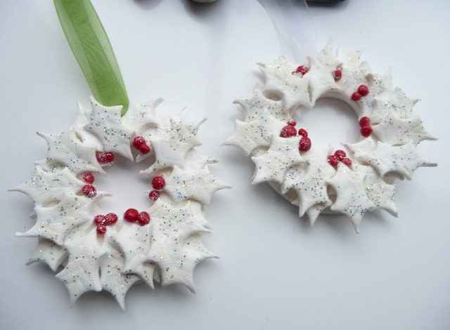 Polymer Clay Mini Holly Wreaths  Georgia P Designs